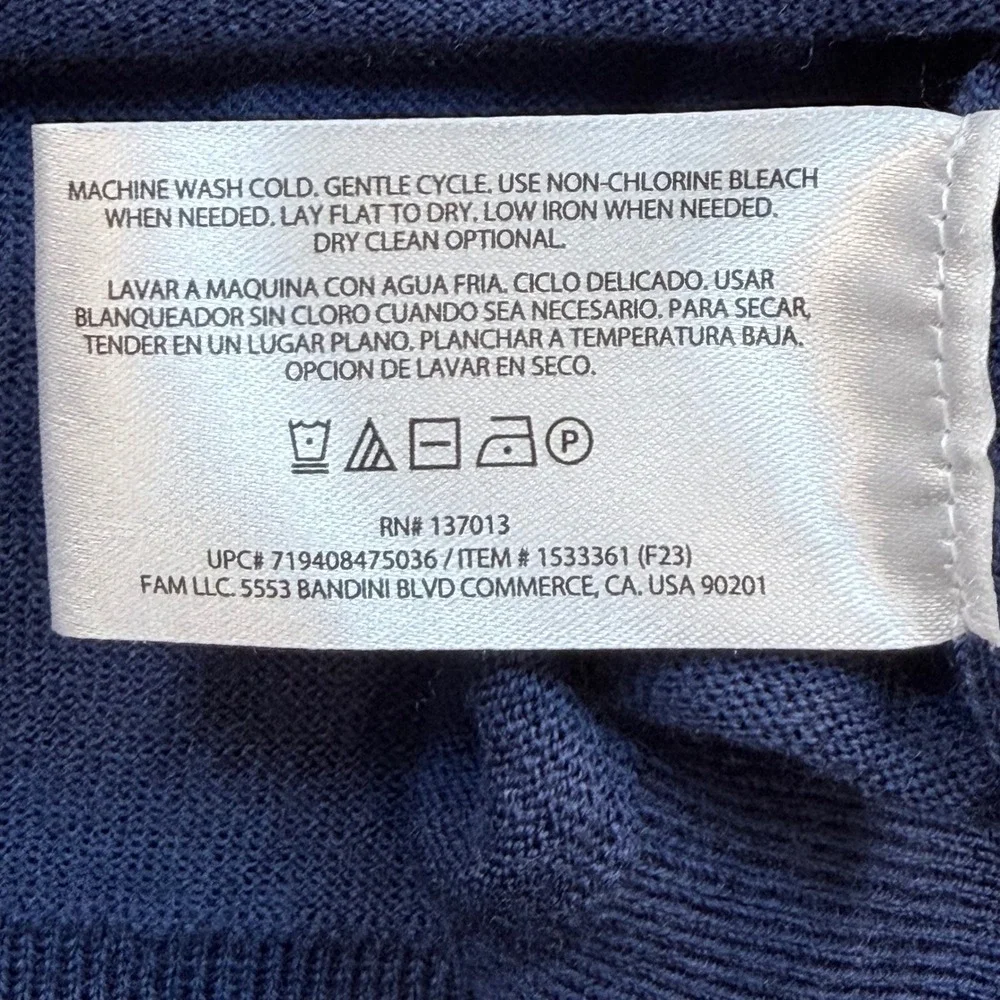 Banana Republic 100% Merino Wool Sweater Mens M Blue Crew Neck Lightweight